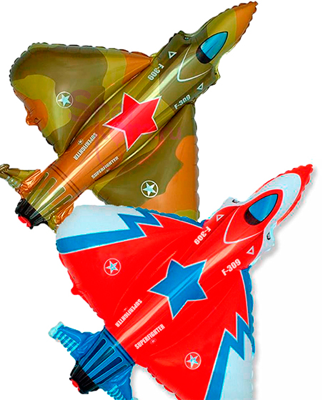 №11.109 Шар на 23 февраля Истребитель -  850руб., 100см
