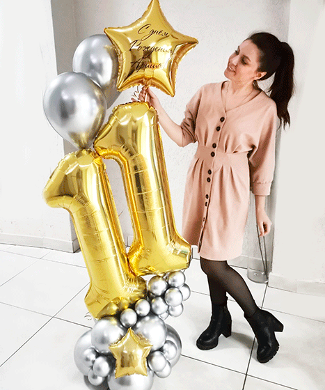 №3.27 Шары цифры 2700р. Цифры любые. Цвет шаров можно изменить